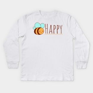 Bee happy Kids Long Sleeve T-Shirt